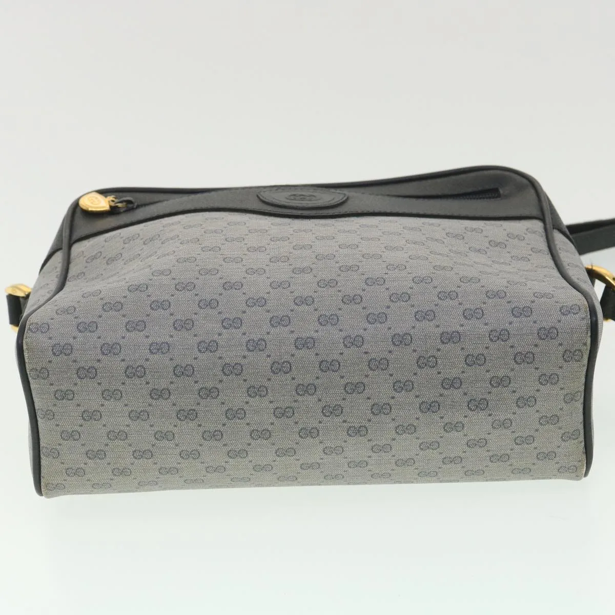 GUCCI Micro GG Canvas Shoulder Bag Navy Gray 001.56.0852 36585