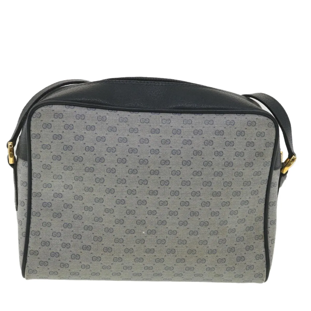 GUCCI Micro GG Canvas Shoulder Bag Navy Gray 001.56.0852 36585