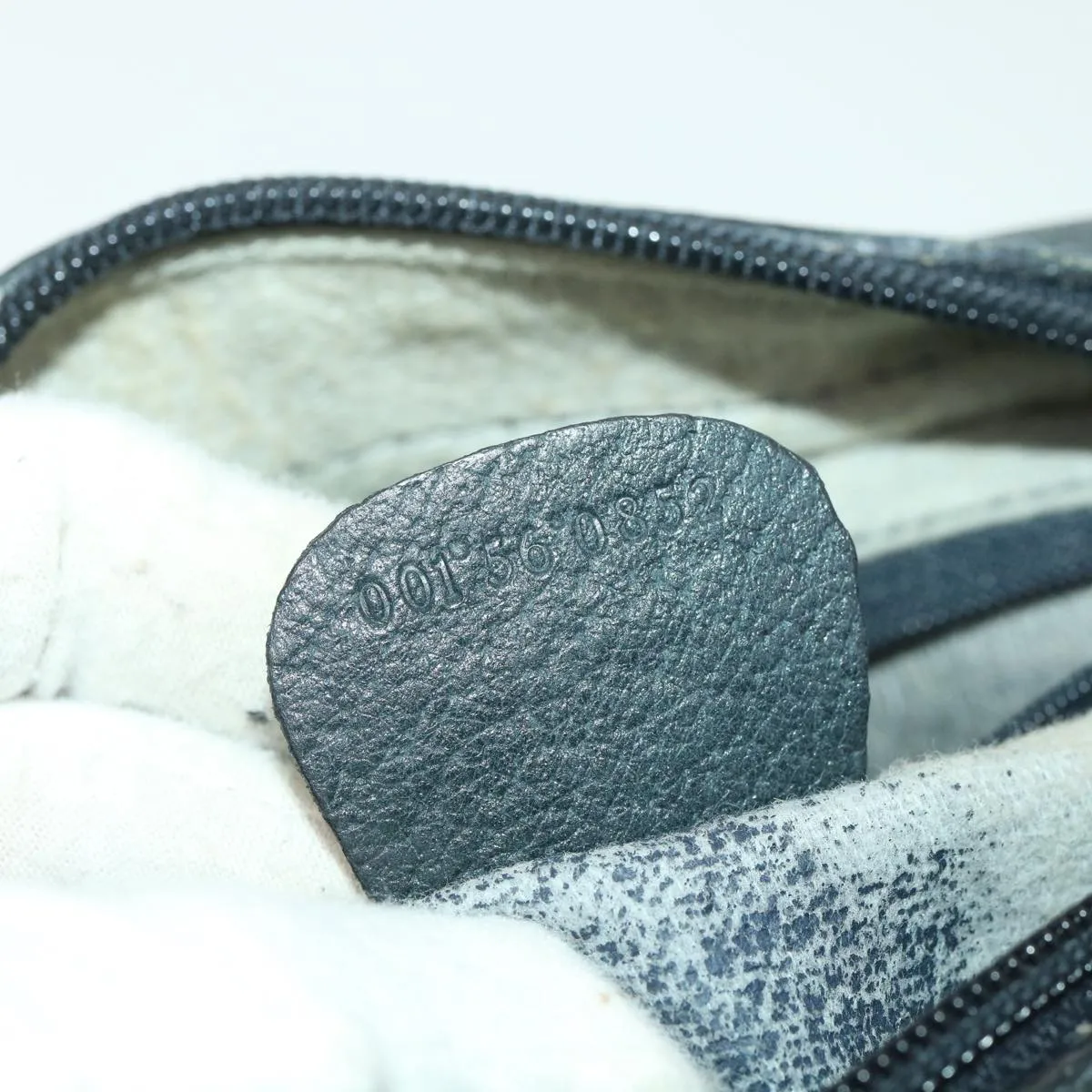 GUCCI Micro GG Canvas Shoulder Bag Navy Gray 001.56.0852 36585