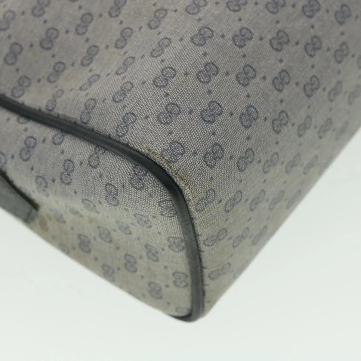 GUCCI Micro GG Canvas Shoulder Bag Navy Gray 001.56.0852 36585