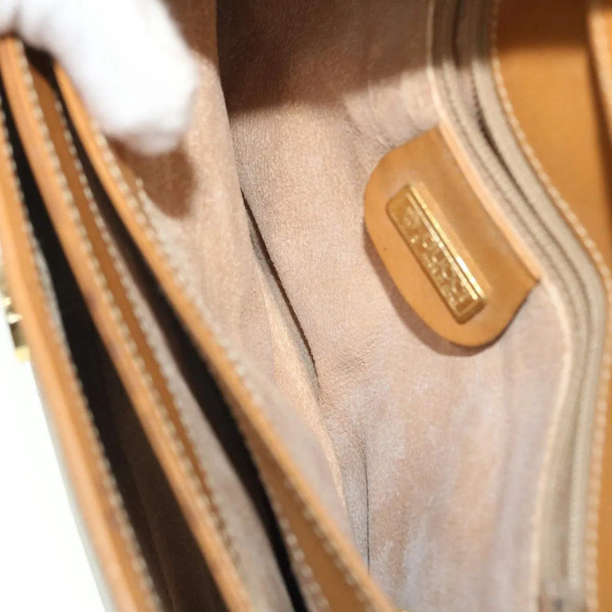 GUCCI Micro GG Canvas Shoulder Bag PVC Leather Beige 004 256 0024 52110