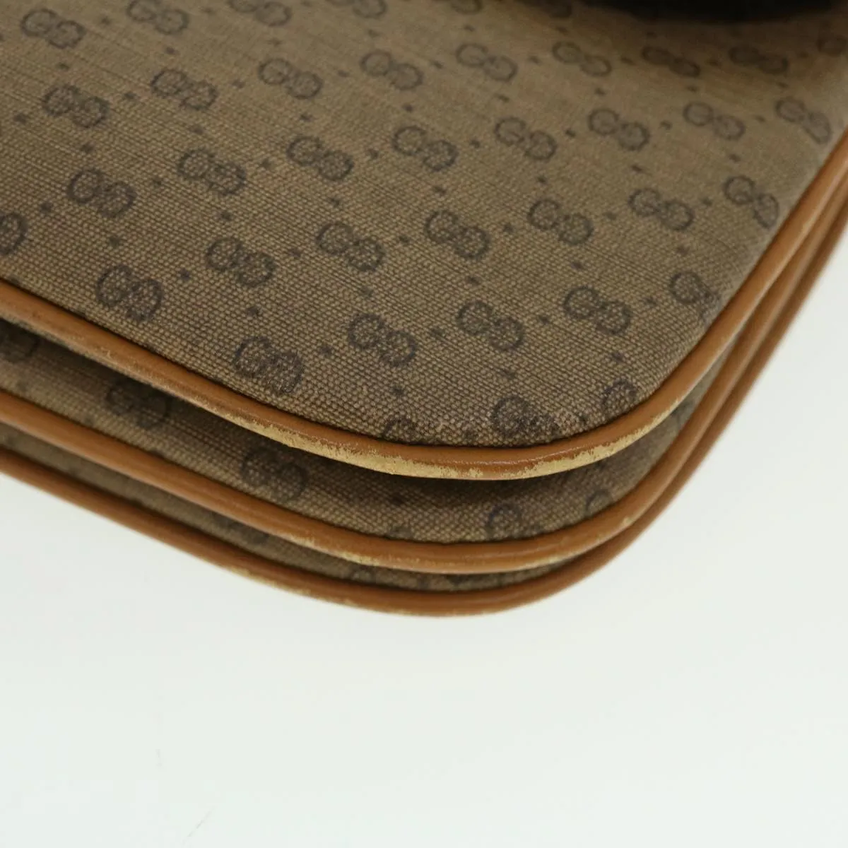 GUCCI Micro GG Canvas Shoulder Bag PVC Leather Beige 004 256 0024 52110