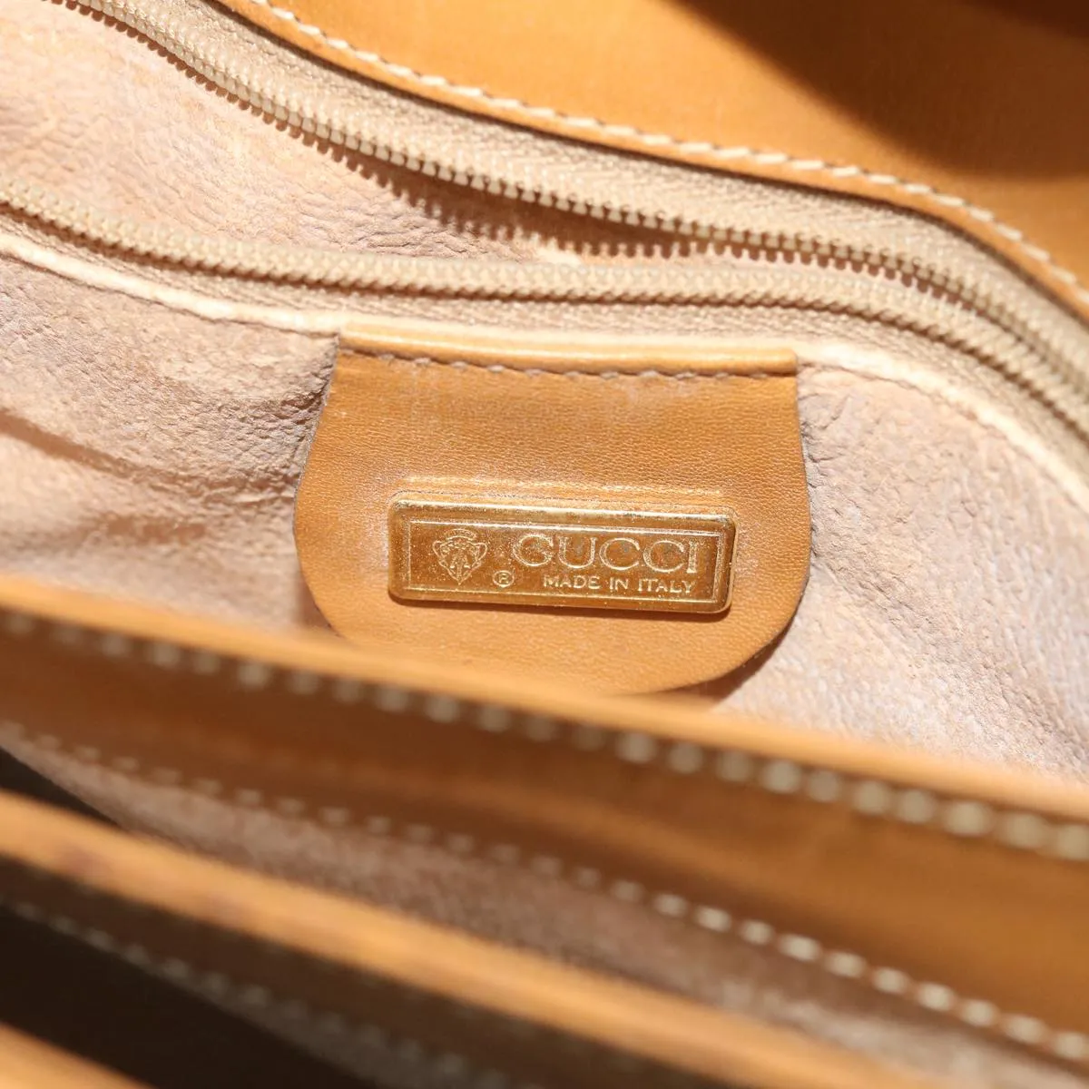 GUCCI Micro GG Canvas Shoulder Bag PVC Leather Beige 004 256 0024 52110