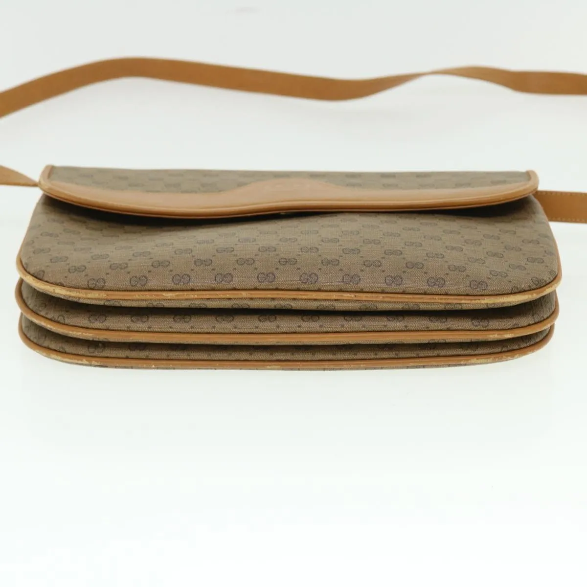 GUCCI Micro GG Canvas Shoulder Bag PVC Leather Beige 004 256 0024 52110