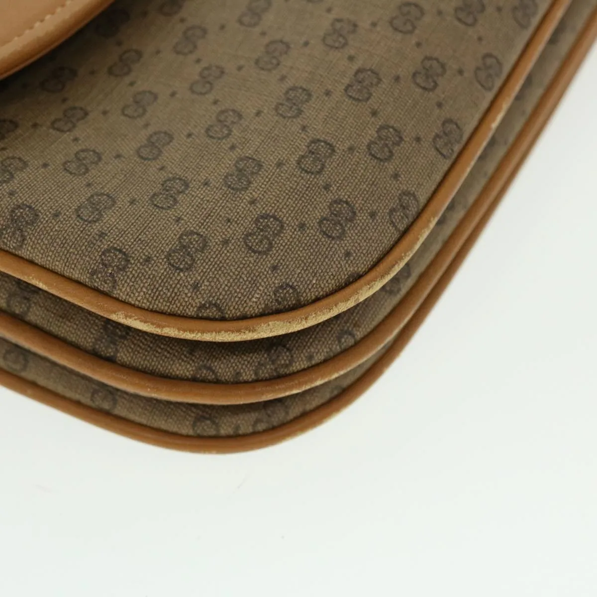 GUCCI Micro GG Canvas Shoulder Bag PVC Leather Beige 004 256 0024 52110