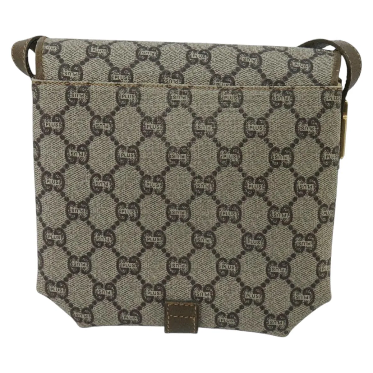 GUCCI Micro GG Canvas Shoulder Bag PVC Leather Beige 98718
