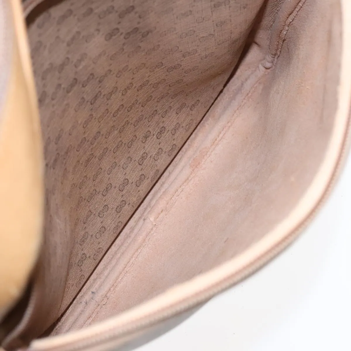 GUCCI Micro GG Canvas Shoulder Bag PVC Leather Beige fm3810