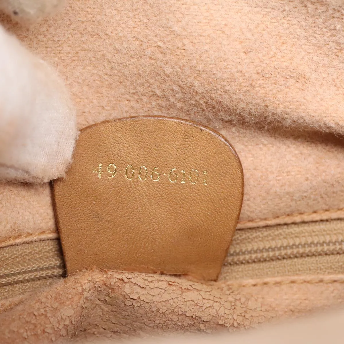 GUCCI Micro GG Canvas Shoulder Bag PVC Leather Beige fm3810