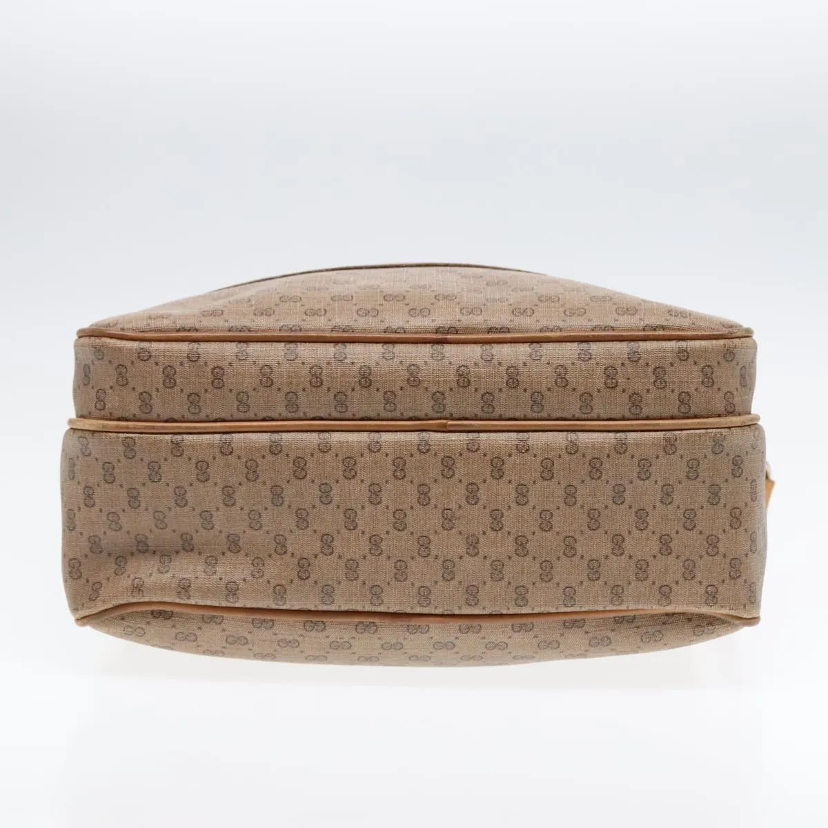 GUCCI Micro GG Canvas Shoulder Bag PVC Leather Beige fm3810