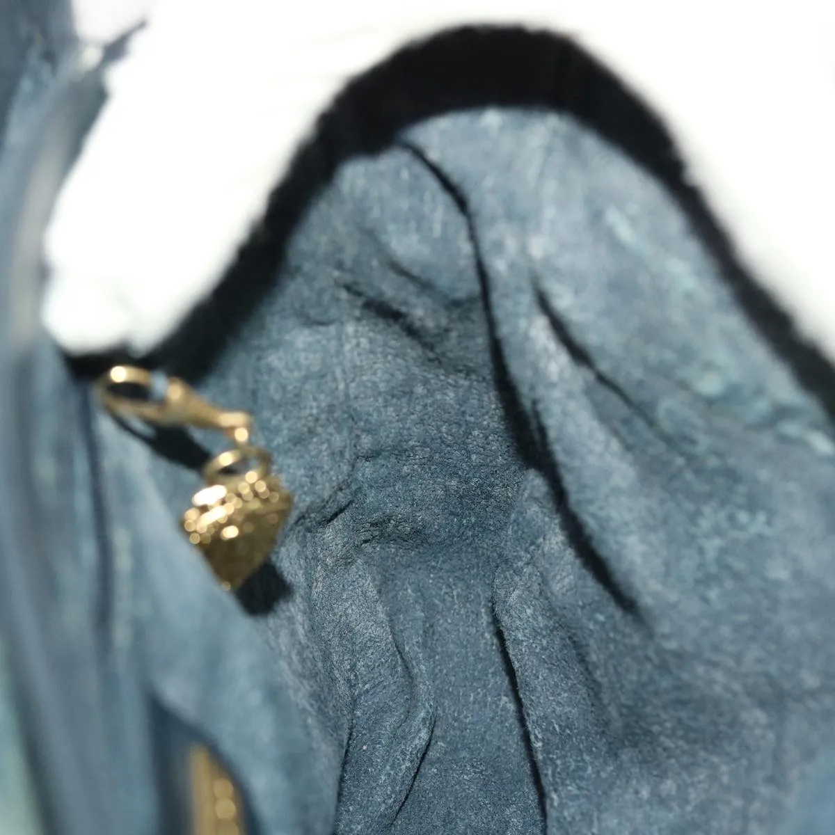 GUCCI Micro GG Canvas Shoulder Bag PVC Leather Navy Gray 001.116.0924 49881