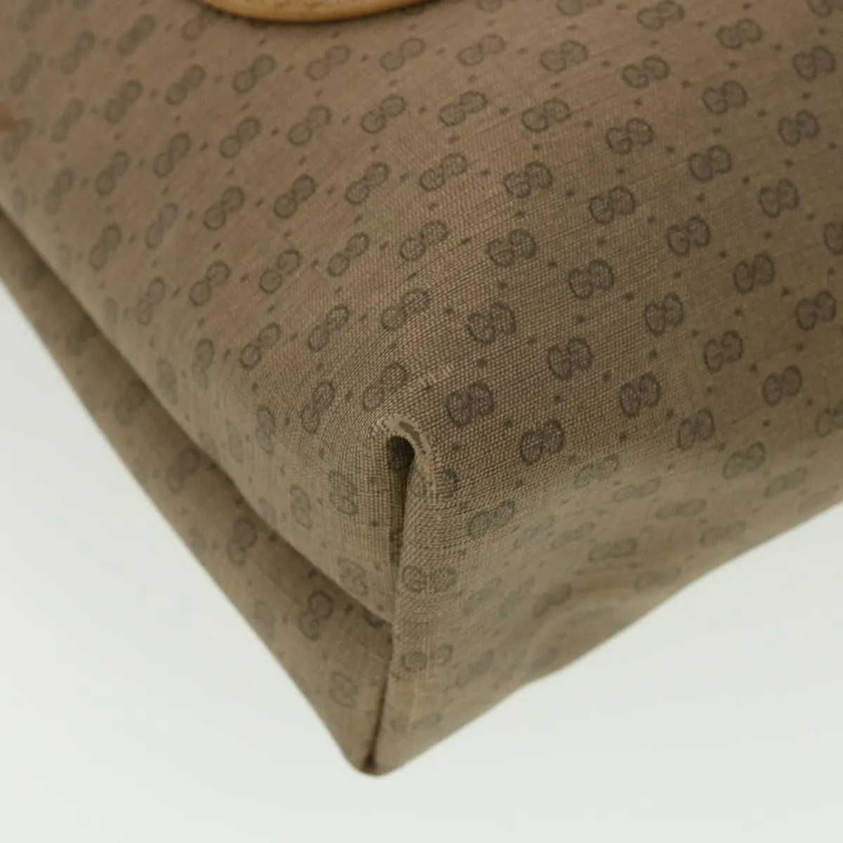 GUCCI Micro GG Canvas Web Sherry Line Shoulder Bag Beige Red 40.02. 37808