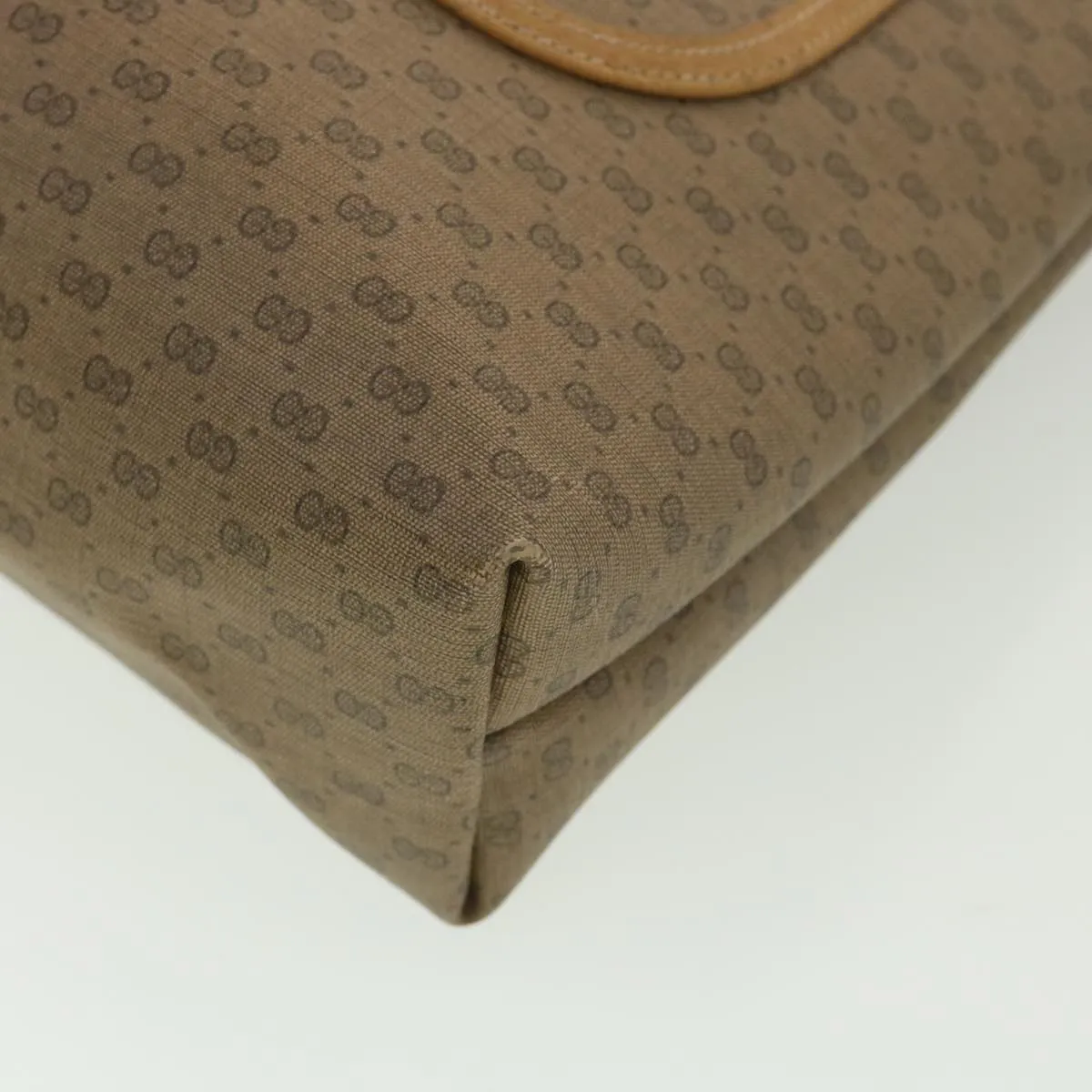 GUCCI Micro GG Canvas Web Sherry Line Shoulder Bag Beige Red 40.02. 37808