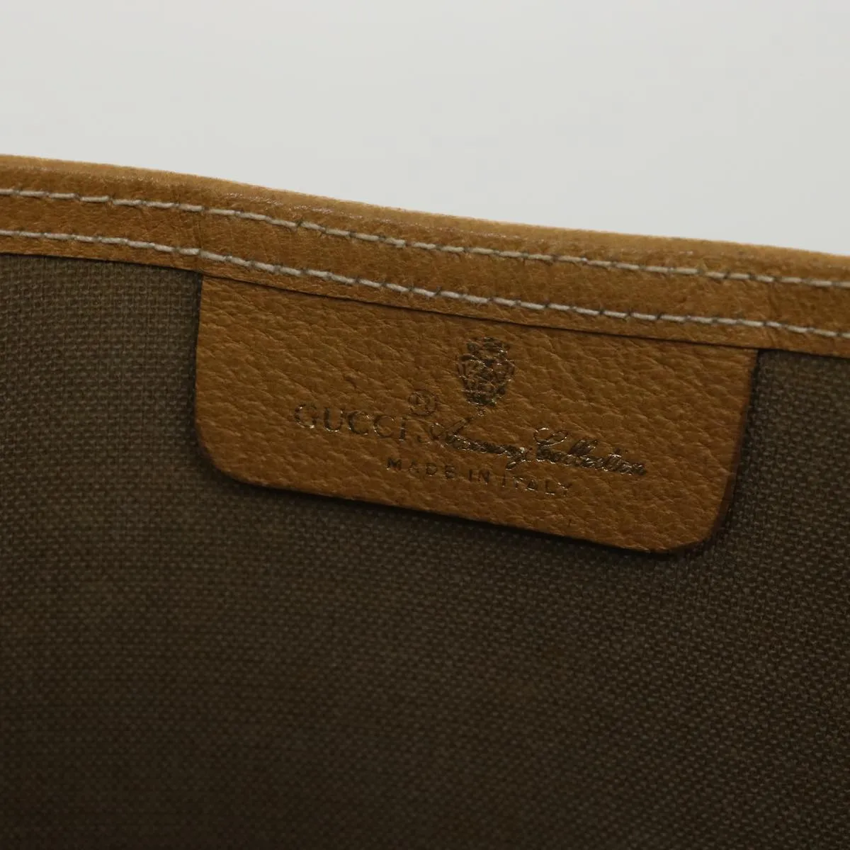 GUCCI Micro GG Canvas Web Sherry Line Shoulder Bag Beige Red 40.02. 37808