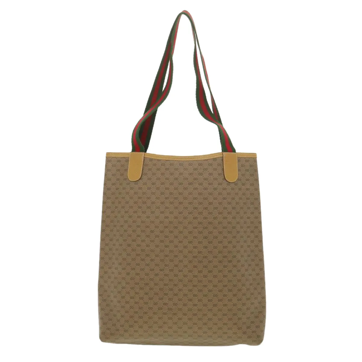 GUCCI Micro GG Canvas Web Sherry Line Shoulder Bag Beige Red 40.02. 37808