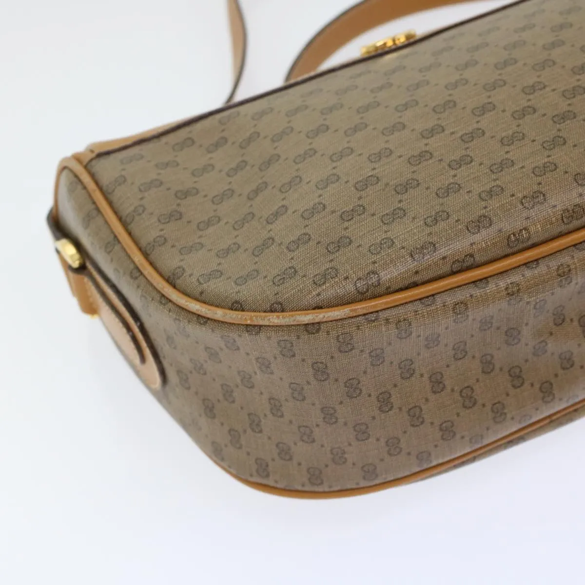 GUCCI Micro GG Canvas Web Sherry Line Shoulder Bag Beige Red Green ep1231