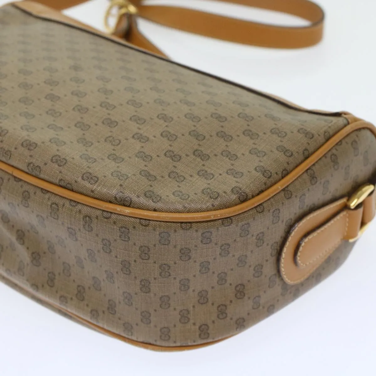 GUCCI Micro GG Canvas Web Sherry Line Shoulder Bag Beige Red Green ep1231