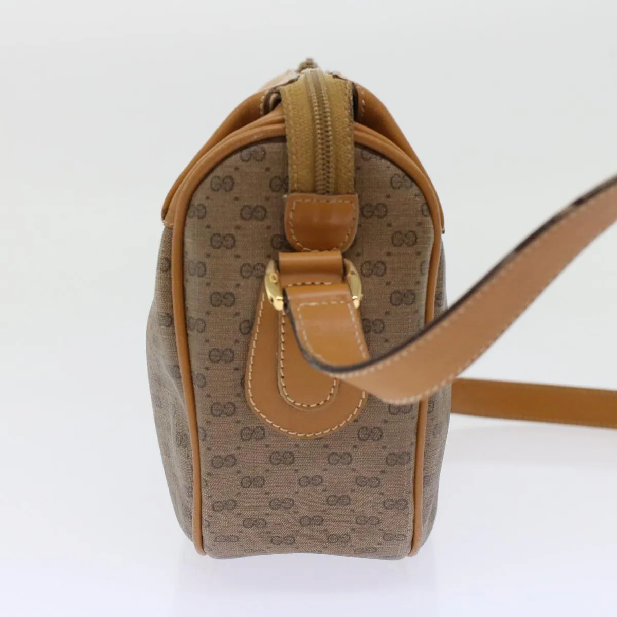 GUCCI Micro GG Canvas Web Sherry Line Shoulder Bag Beige Red Green ep1231