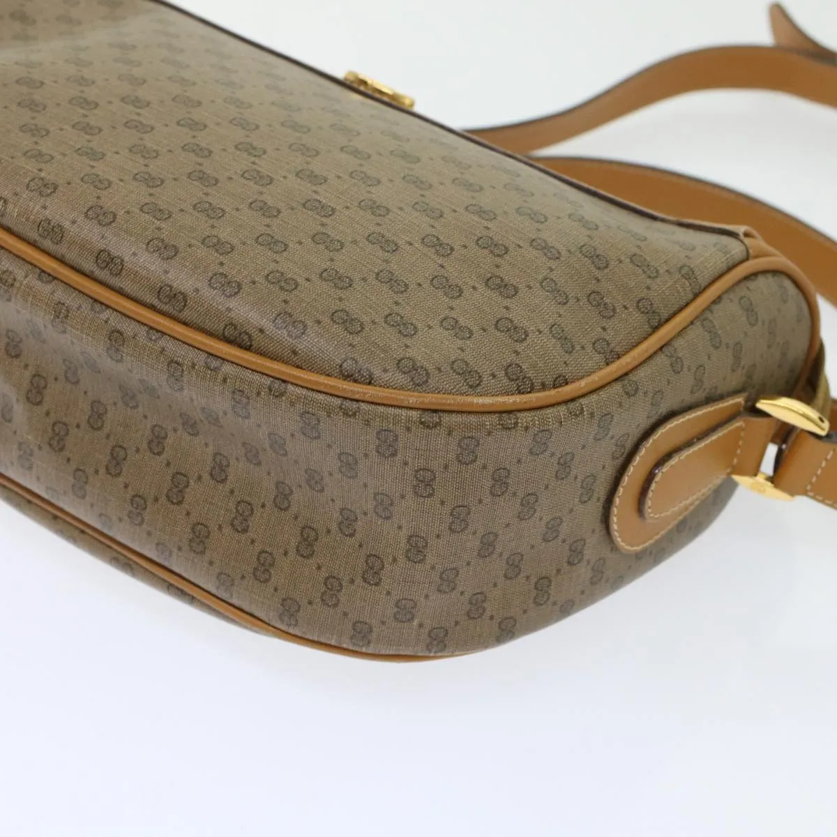 GUCCI Micro GG Canvas Web Sherry Line Shoulder Bag Beige Red Green ep1231