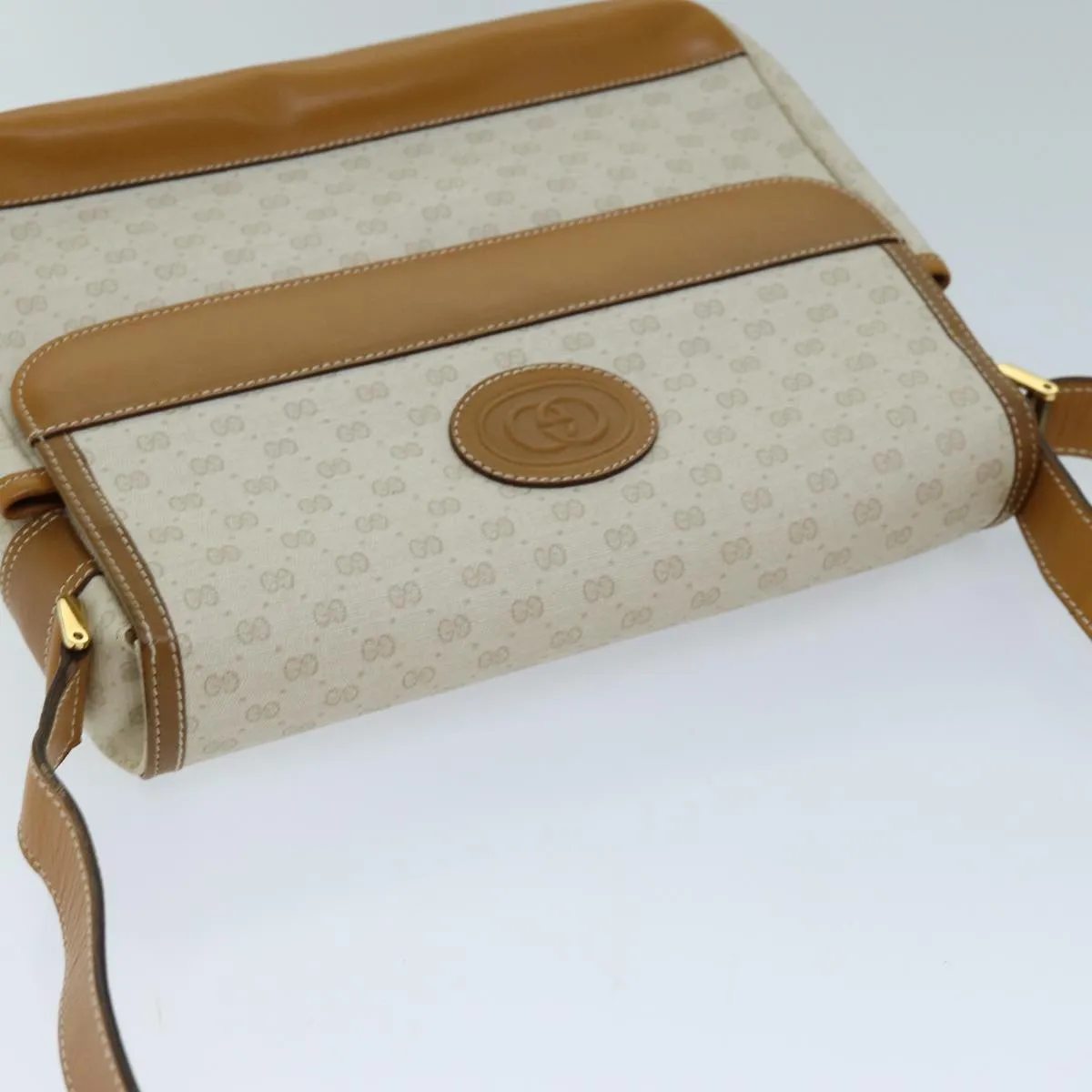 GUCCI Micro GG Supreme Shoulder Bag PVC Beige 001 106 0185 am6133