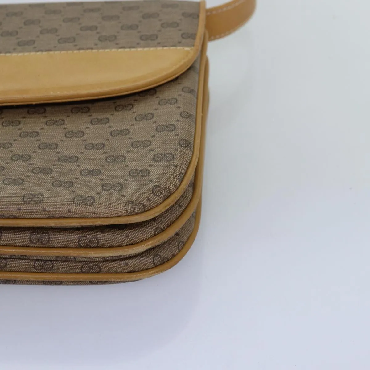GUCCI Micro GG Supreme Shoulder Bag PVC Beige 004 106 0024 yk12533