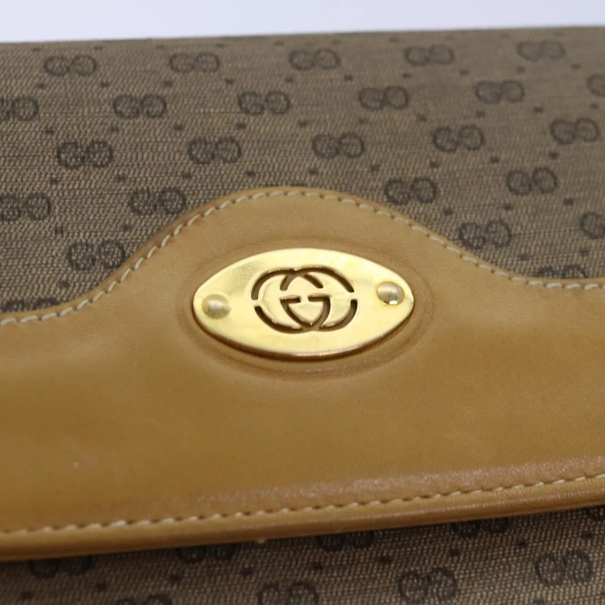 GUCCI Micro GG Supreme Shoulder Bag PVC Beige 004 106 0024 yk12533