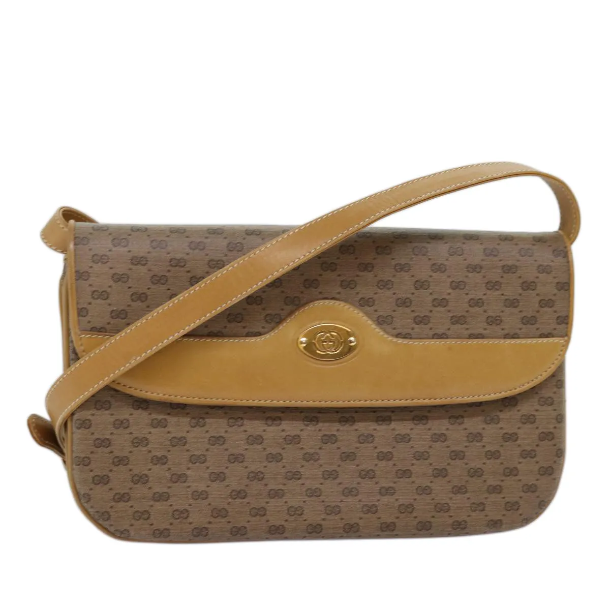 GUCCI Micro GG Supreme Shoulder Bag PVC Beige 004 106 0024 yk12533