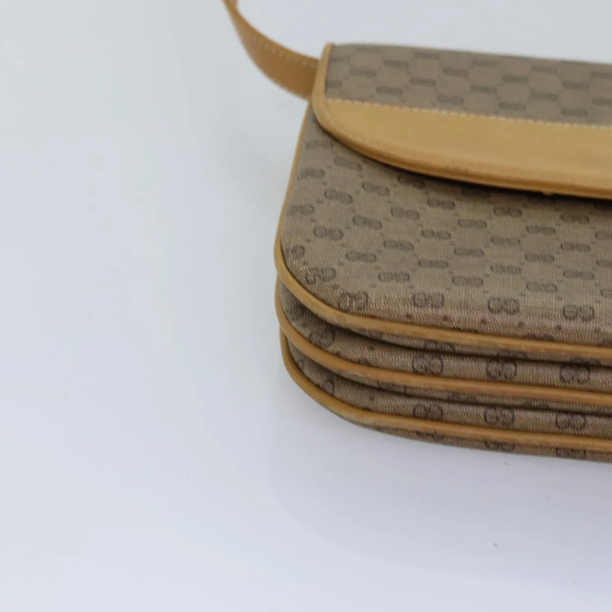 GUCCI Micro GG Supreme Shoulder Bag PVC Beige 004 106 0024 yk12533