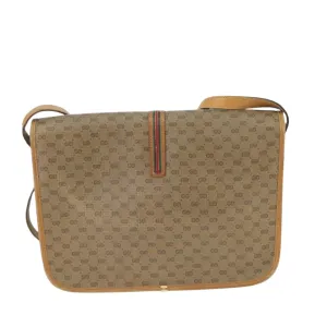 GUCCI Micro GG Supreme Shoulder Bag PVC Beige Gold 001 104 0551 99407