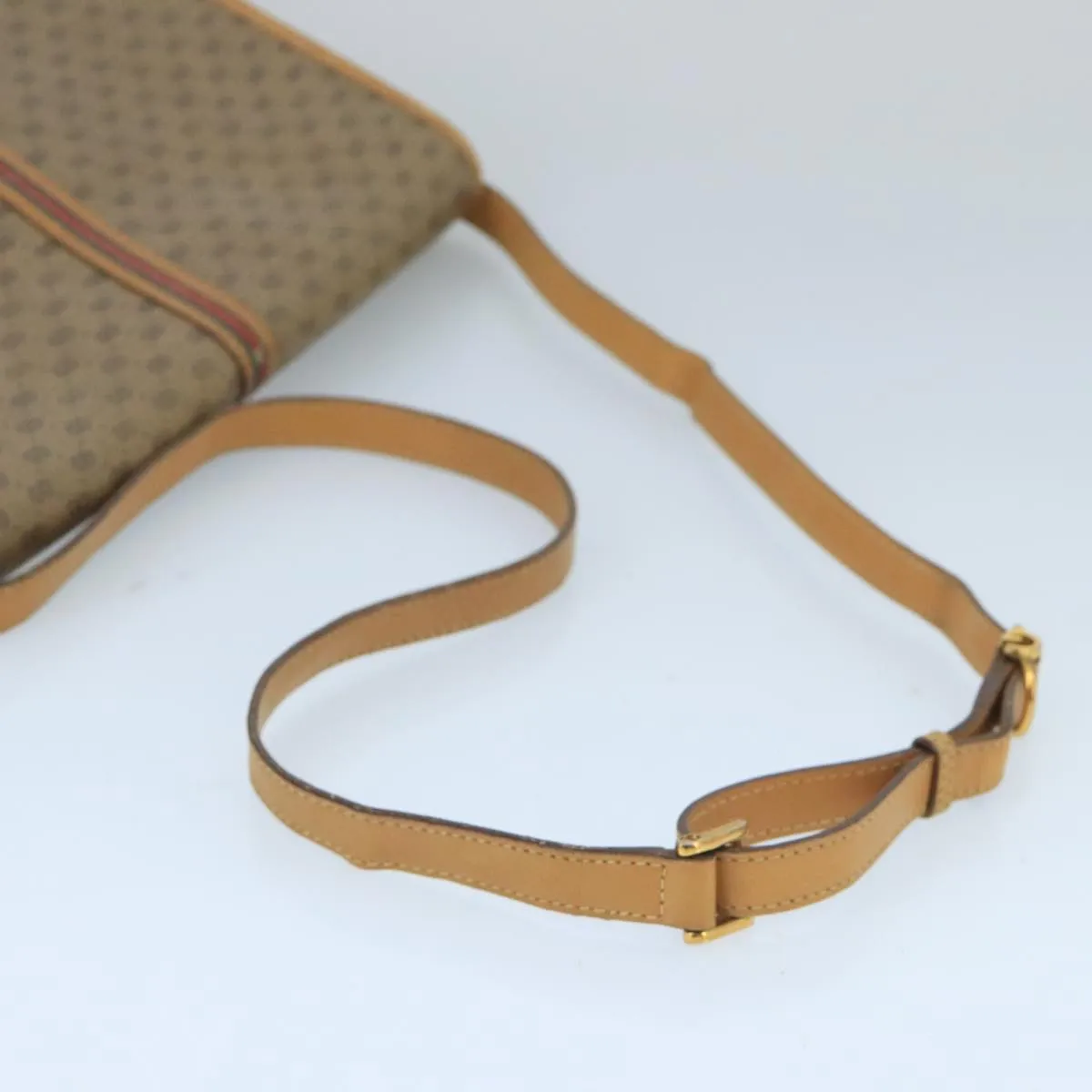 GUCCI Micro GG Supreme Shoulder Bag PVC Beige Gold 001 104 0551 99407