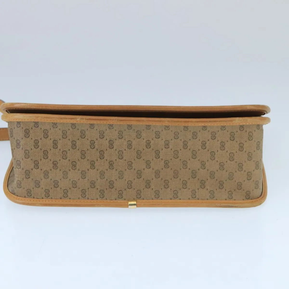 GUCCI Micro GG Supreme Shoulder Bag PVC Beige Gold 001 104 0551 99407