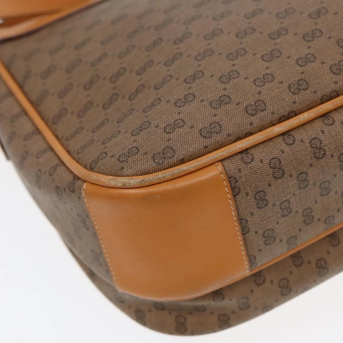 GUCCI Micro GG Supreme Shoulder Bag PVC Beige Gold 001 116 0925 ep5667