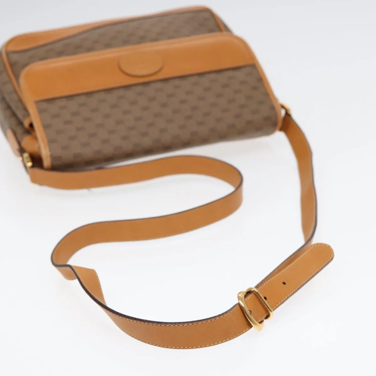 GUCCI Micro GG Supreme Shoulder Bag PVC Beige Gold 001 116 0925 ep5667