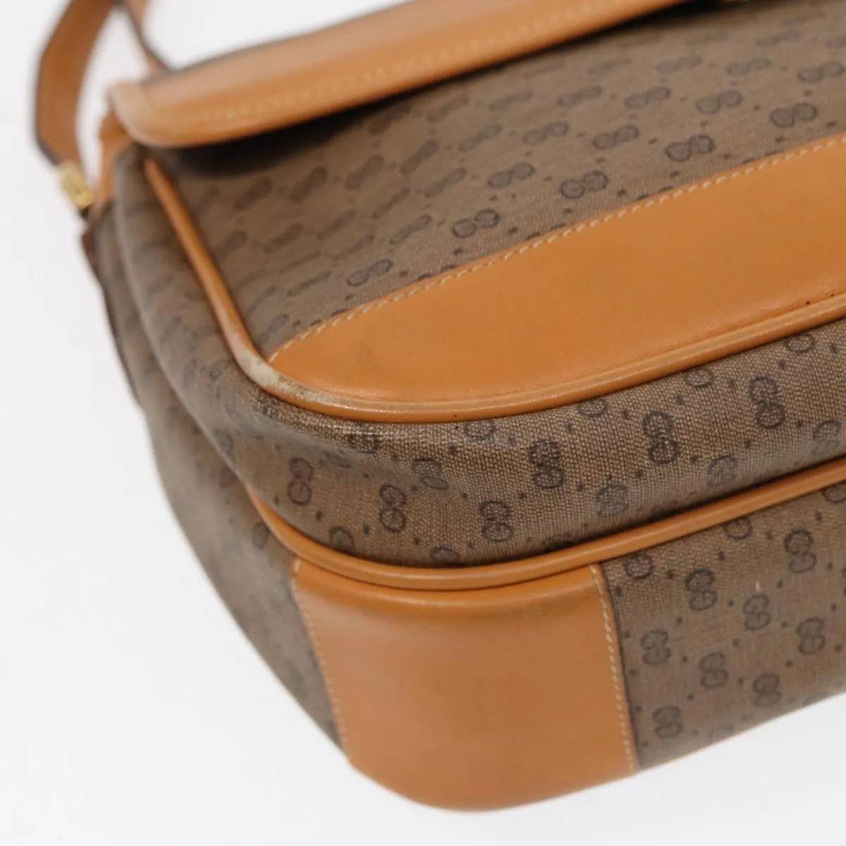 GUCCI Micro GG Supreme Shoulder Bag PVC Beige Gold 001 116 0925 ep5667