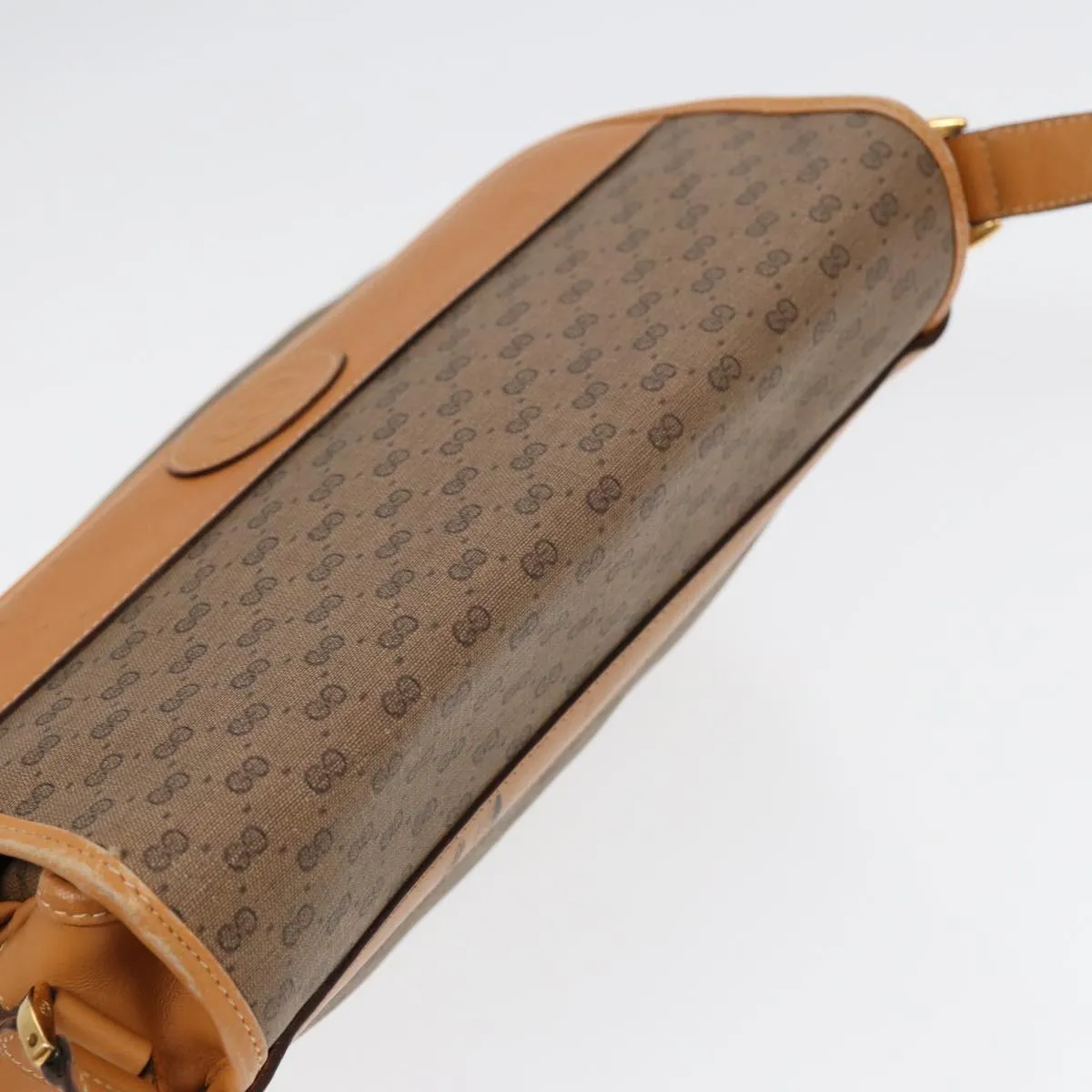 GUCCI Micro GG Supreme Shoulder Bag PVC Beige Gold 001 116 0925 ep5667