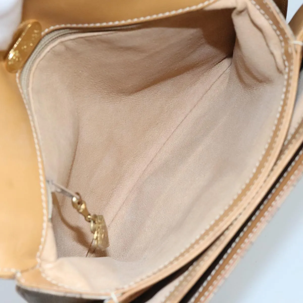 GUCCI Micro GG Supreme Shoulder Bag PVC Beige Gold 001 406 1780 100267
