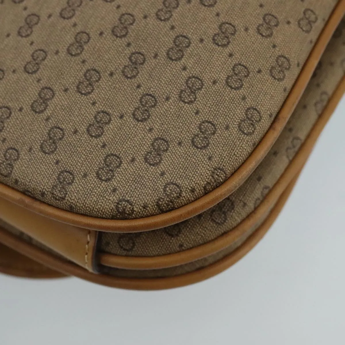 GUCCI Micro GG Supreme Shoulder Bag PVC Beige Gold 001 406 1780 100267