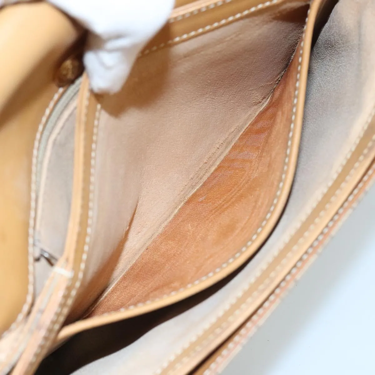 GUCCI Micro GG Supreme Shoulder Bag PVC Beige Gold 001 406 1780 100267