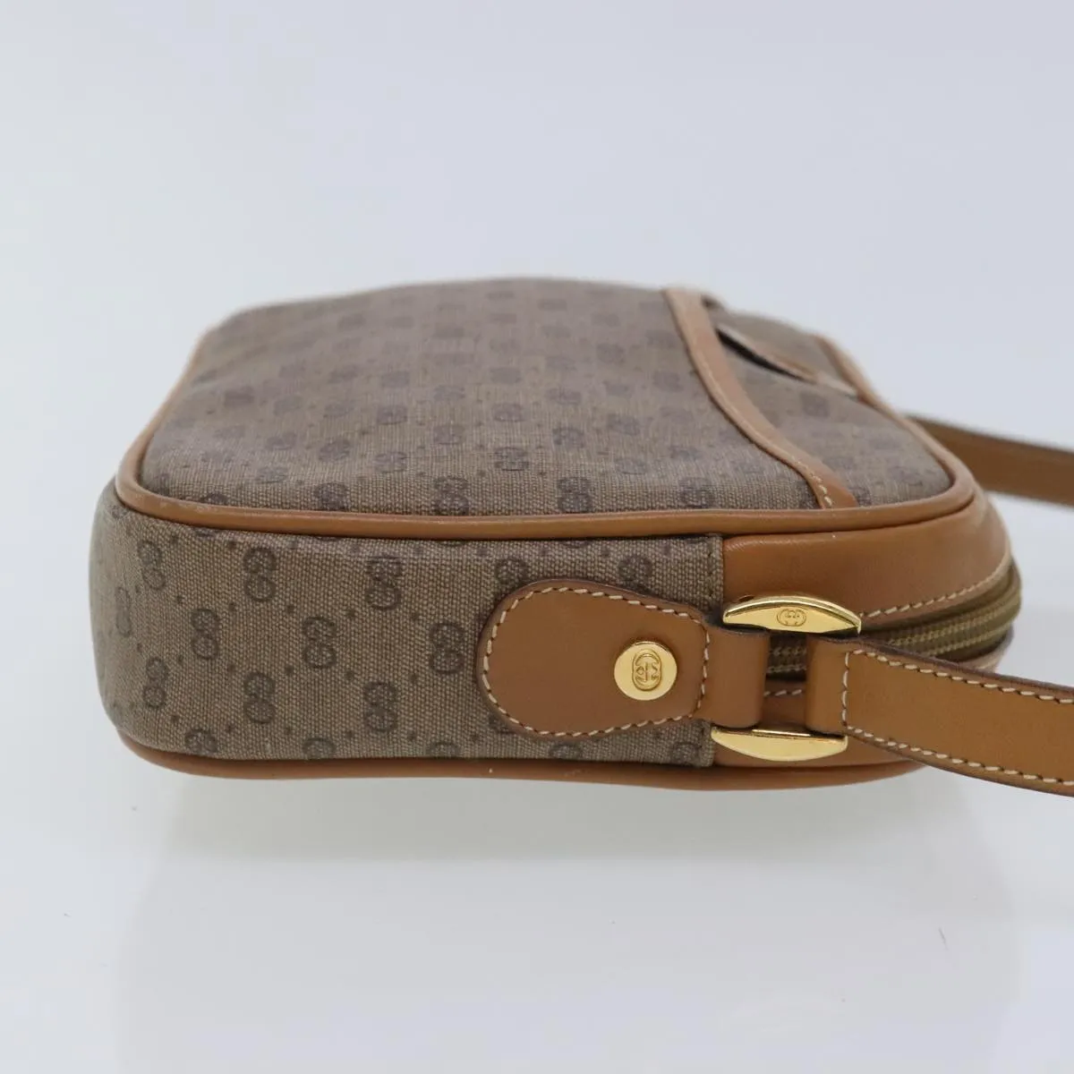 GUCCI Micro GG Supreme Shoulder Bag PVC Beige Gold 007 113 0095 94797