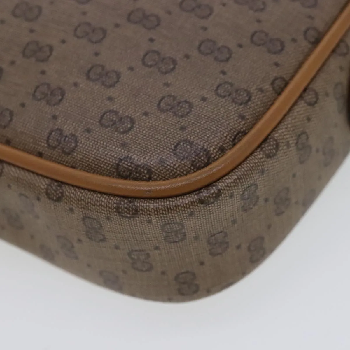 GUCCI Micro GG Supreme Shoulder Bag PVC Beige Gold 007 113 0095 94797