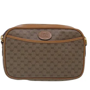 GUCCI Micro GG Supreme Shoulder Bag PVC Beige Gold 007 113 0095 94797