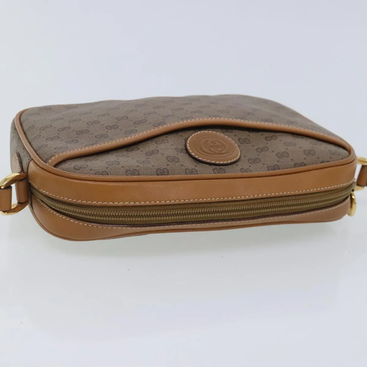 GUCCI Micro GG Supreme Shoulder Bag PVC Beige Gold 007 113 0095 94797