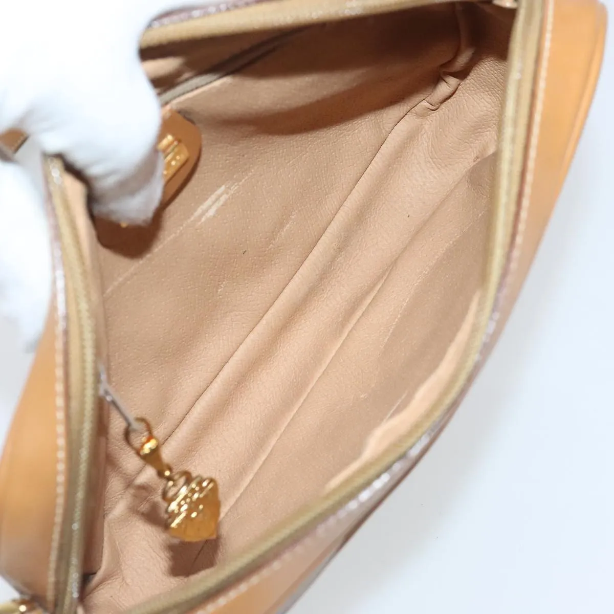 GUCCI Micro GG Supreme Shoulder Bag PVC Beige Gold 007 113 0095 94797