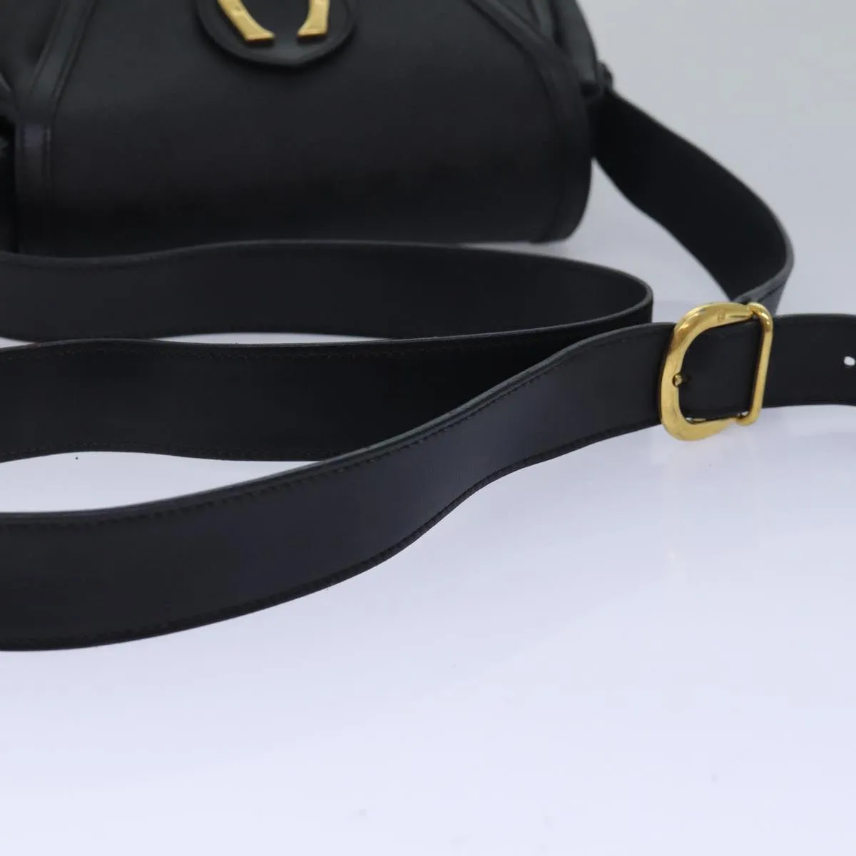 GUCCI Micro GG Supreme Shoulder Bag PVC Black 80932