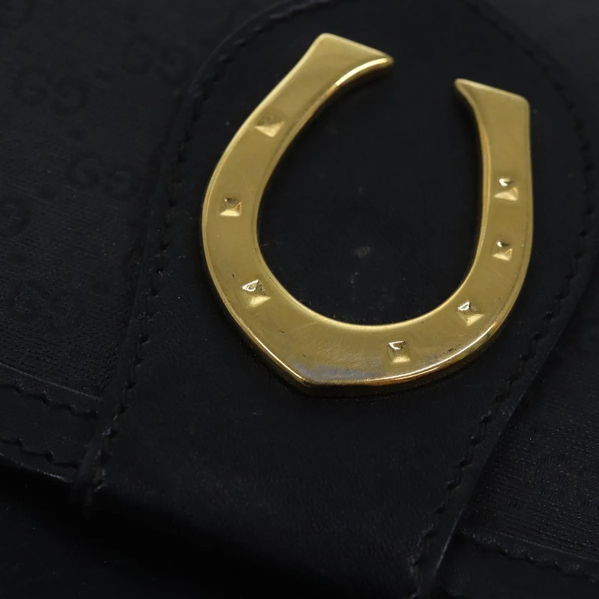 GUCCI Micro GG Supreme Shoulder Bag PVC Black 80932
