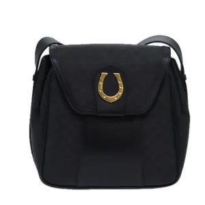 GUCCI Micro GG Supreme Shoulder Bag PVC Black 80932