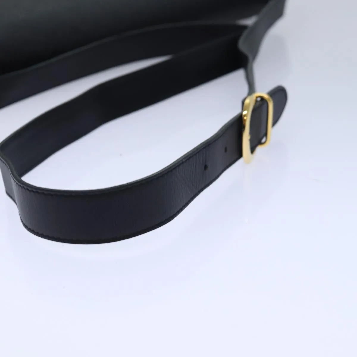 GUCCI Micro GG Supreme Shoulder Bag PVC Black Gold 001 116 0924 85388