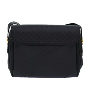 GUCCI Micro GG Supreme Shoulder Bag PVC Black Gold 001 116 0924 85388