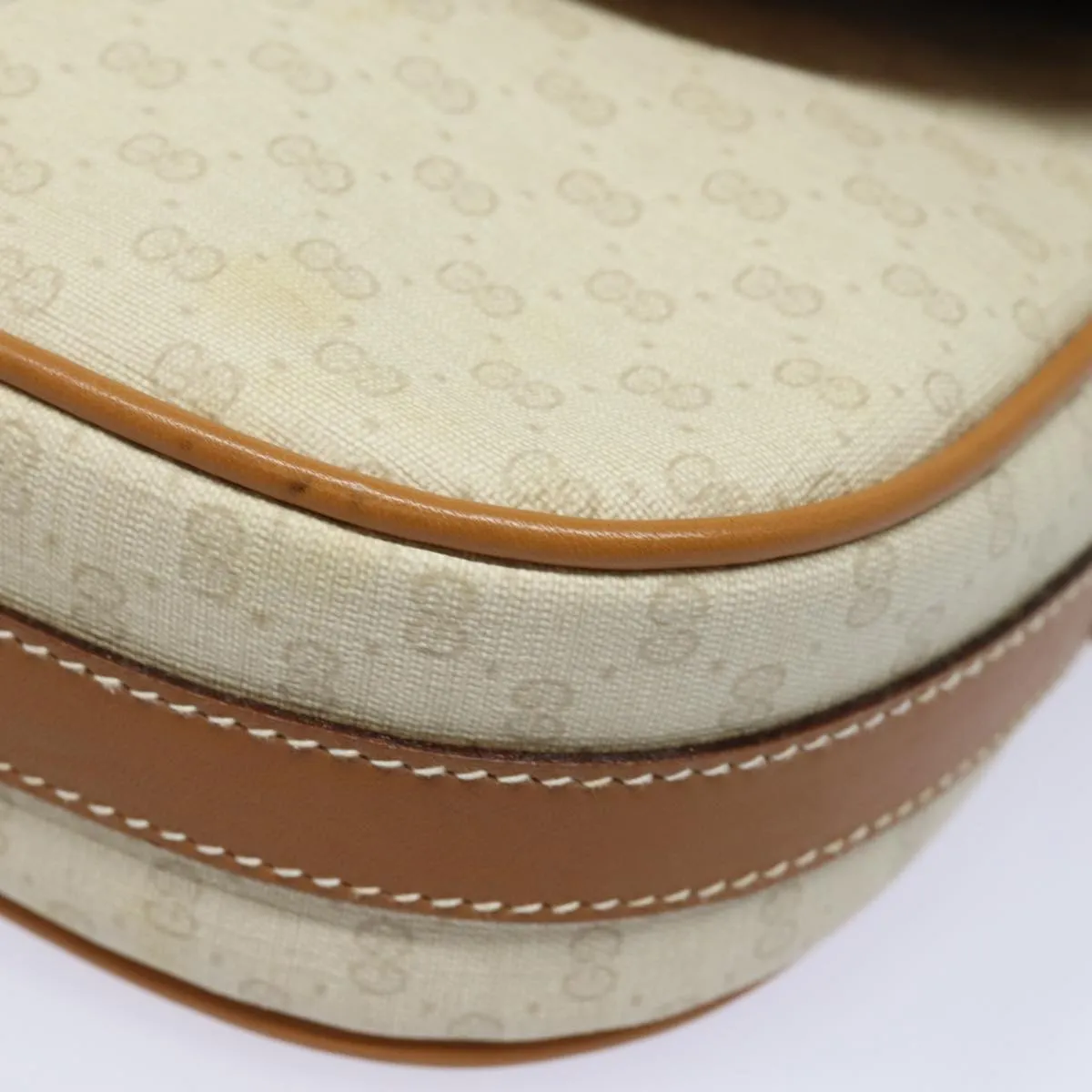 GUCCI Micro GG Supreme Shoulder Bag PVC Leather Beige 001 41 4425 yk13040