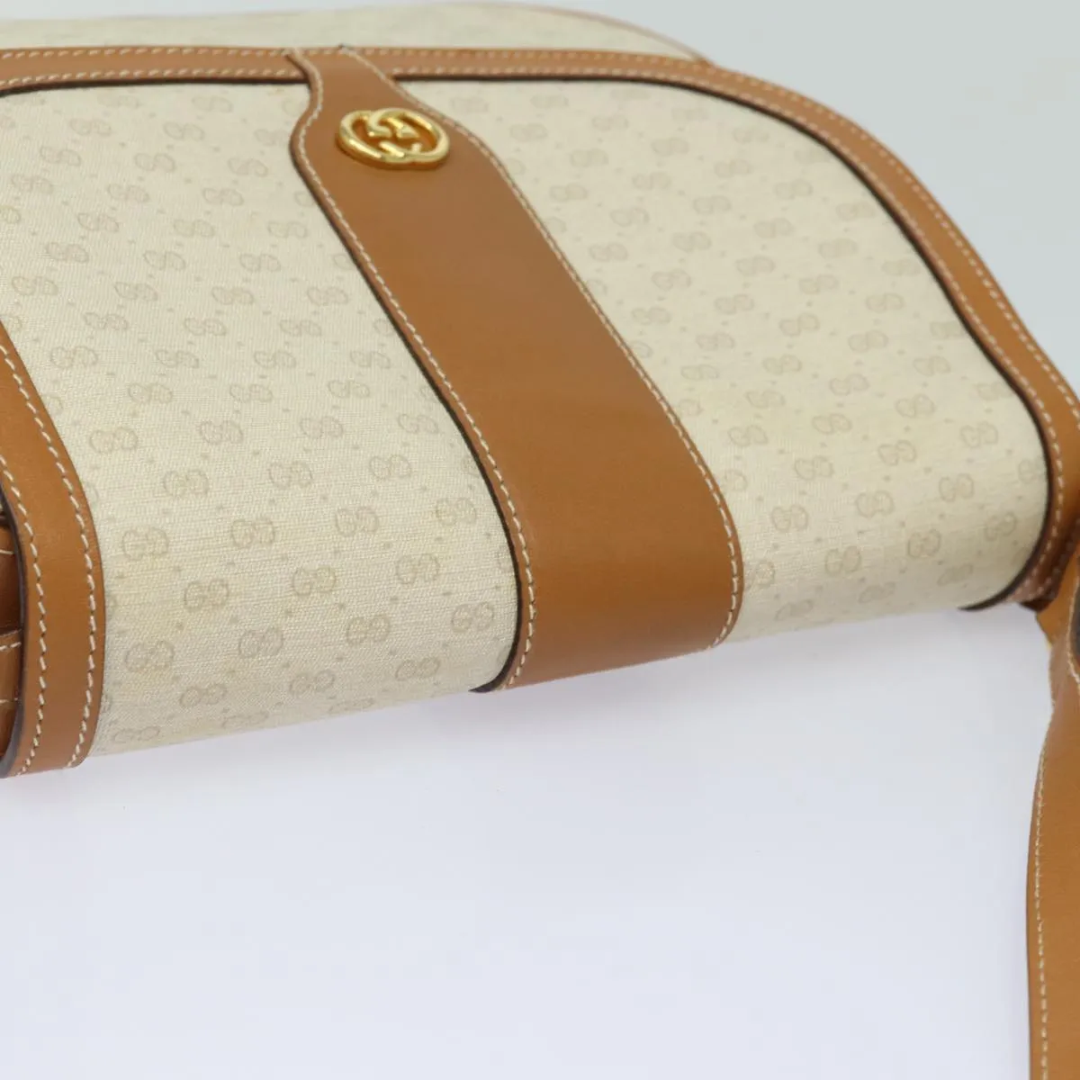 GUCCI Micro GG Supreme Shoulder Bag PVC Leather Beige 001 41 4425 yk13040