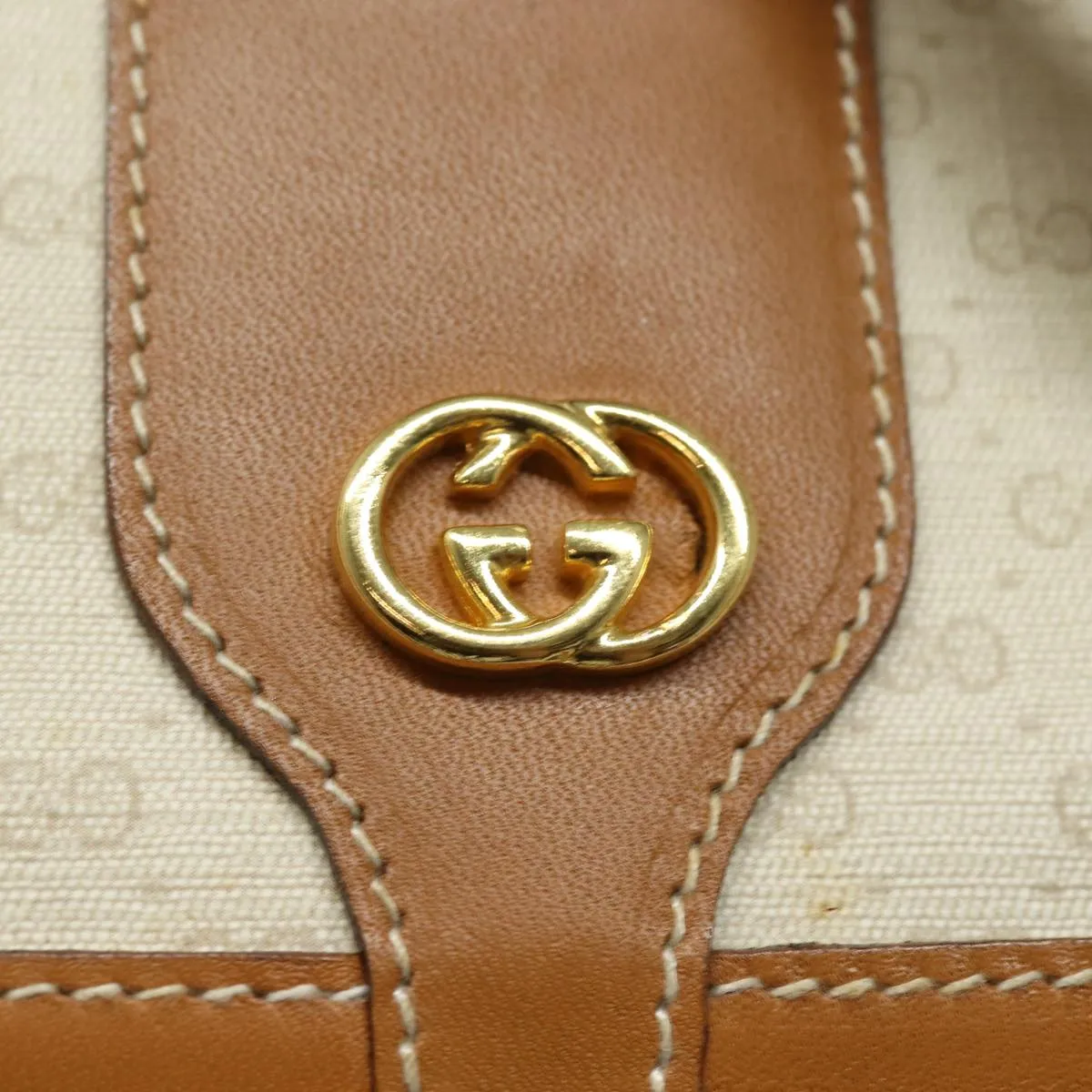GUCCI Micro GG Supreme Shoulder Bag PVC Leather Beige 001 41 4425 yk13040